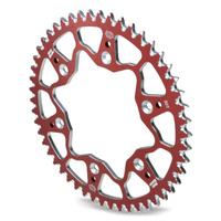 MOTO-MASTER ZĘBATKA TYLNA ALUMINIOWA T7075 (ERGAL) 899 49 (89949) KOLOR CZERWONY KTM/HUSQVARNA/HUSABERG/GASGAS (JTA897.49) (ŁAŃC. 520)
