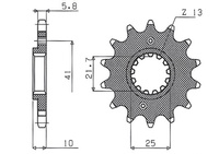 SUNSTAR ZĘBATKA PRZEDNIA 345 15 HONDA NX 650, FX 650, YAMAHA XT 660, FMX (JTF308.15) (ŁAŃC. 520) (34515JT)