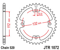 JT ZĘBATKA TYLNA 4485 38 (448538) KYMCO KXR, KXU, MAXXER, MXU 250/300 '02-'15 (ŁAŃC. 520)
