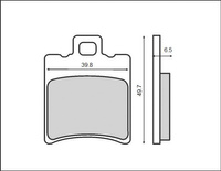 BRENTA KLOCKI HAMULCOWE KH193 (ORGANIC) SKUTERY PRZÓD+TYŁ (FT 3010)