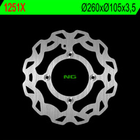 NG TARCZA HAMULCOWA PRZÓD BETA 125RR (4T) '08-'22, RR125 (2T)'19-'22, RR50 WAVE (260X105X3.5)