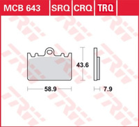 TRW ZF KLOCKI HAMULCOWE KH180 SINTER RACING KAWASAKI ZXR 400L 91-03, PRZÓD