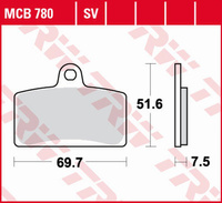 TRW ZF KLOCKI HAMULCOWE KH399 SINTER STREET APRILIA RS4 50/125 '11-, DERBI GPR 50 2T '09-'16, GPR 125 2T/4T '04-'16, PEUGEOT XR-7 50 '08-'11, RIEJU RS-3 50 '11-, PRZÓD