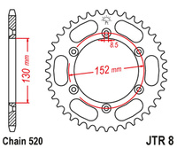 JT ZĘBATKA TYLNA 4500 48 BMWG 450X '08-11 (450048JT) (ŁAŃC. 520)