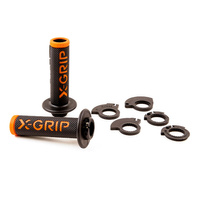 X-GRIP PROMOCJA MANETKI (GRIPY) BRAAAAP GRIPS LOCK-ON-GRIP (Z ADAPTERAMI ROLGAZU) ORANGE OPEN END (Z OTWOREM) KOLOR POMARAŃCZOWY