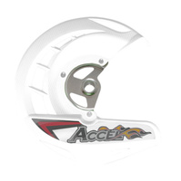 ACCEL OSŁONA TARCZY HAMULCOWEJ PRZÓD YAMAHA YZ125/250 '02-'18, YZF250/450 '03-'13, WR250/450F '03-'17 KOLOR BIAŁY (ŚR. 20) (FDG-02WH) - PROMOCJA