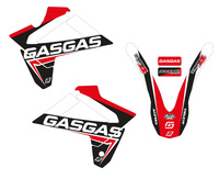 BLACKBIRD KOMPLET NAKLEJEK (OKLEIN) GAS GAS EC 125/250/300 '07-'09, FSR 450 '07-'05 DREAM 3 KOLOR CZERWONY CZARNY