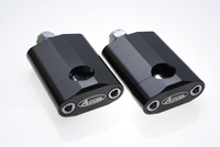 ACCEL MOCOWANIE/PODWYŻKI KIEROWNICY (22,2MM) WYS. 58,5MM ZE ŚRUBĄ M12 KOLOR CZARNY (BM-16BK22)