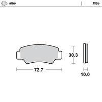 MOTO-MASTER KLOCKI HAMULCOWE SINTER METAL ENDURO: 21 (NITRO) TYŁ CF MOTO C-FORCE 450 / 520 / 625 / 850, Z-FORCE 550 / 800 / 1000 (PATRZ OPIS TOWARU)