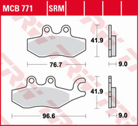 TRW ZF KLOCKI HAMULCOWE KH418 SINTER PIAGGIO BEVERLY 125 '10-, MEDELEY 125 '16-, MP3 125 '09-'12, X7 125 '08-'12, XEVO 125 '07-, MEDELEY 150 '16-, MP3 500 '09-, TYŁ, PIAGGIO X9 125 '06-'07, X10 500, X10 350 '12-, PRZÓD/TYŁ