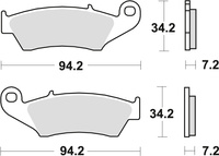 TRW ZF KLOCKI HAMULCOWE KH185 KH389 SINTER OFFROAD HONDA XL 125 03-08, XR 400 96-03, XLV 650 TRANSALP 97-13, XRV 750 AFRICA TWIN 93-03, KAWASAKI KLX 650 93-01, SUZUKI DRZ 400 00-08, PRZÓD