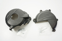 POLISPORT ZESTAW OSŁONA POKRYWY (DEKLA) ALTERNATORA ORAZ OSŁONA POKRYWY SPRZĘGŁA SUZUKI DRZ 400 '00-'23 KOLOR CZARNY (8479000001+8478900001)