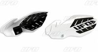UFO OSŁONY RĄK (HANDBARY) FLAME KTM SX 125 '14-'15, EXC 125 '14-'16, KOLOR BIAŁY/CZARNY (Z MOCOWANIAMI)