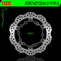 NG TARCZA HAMULCOWA PRZÓD YAMAHA X-MAX 125/250 '05-'15, MAJESTY 400 '04-'13, T-MAX 500/530 '08-'15 (PŁYWAJĄCA) (267X132X4) (5/6X8,5MM) WAVE