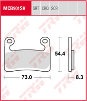TRW ZF KLOCKI HAMULCOWE KH724 SINTER STREET BMW R 1250 GS ADVENTURE 19-21, BMW R 1250 GS 19-21, BMW R 1250 RT 19-21, BMW S 1000 RR 19-21 PRZÓD