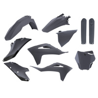 POLISPORT WYPRZEDAŻ KOMPLET PLASTIKÓW GAS GAS MC/MC-F '21-'23 W ZESTAWIE OSŁONY AMORTYZATORÓW (8398600011) KOLOR SZARY