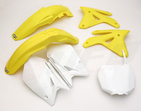 UFO KOMPLET PLASTIKÓW SUZUKI RMZ 450 '07 KOLOR OEM (BIAŁY/ŻÓŁTY) (SU408E999)
