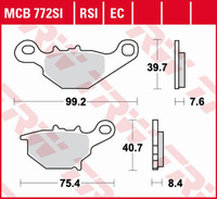TRW ZF KLOCKI HAMULCOWE KH401 SINTER OFFROAD SUZUKI RM 85/L '05-, TYŁ