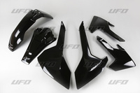 UFO KOMPLET PLASTIKÓW HUSQVARNA TE/TX 125/250/300 '17-19, FE 250/350/450/501 '17-19 KOLOR CZARNY (HU618E001)