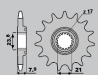 SUNSTAR ZĘBATKA PRZEDNIA 2320 13 HONDA CRF 250R '18-'23 (JTF1344.13) (ŁAŃC. 520) (232013)