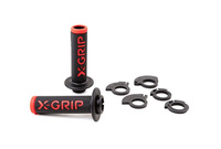 X-GRIP MANETKI (GRIPY) BRAAAAP GRIPS LOCK-ON-GRIP (Z ADAPTERAMI ROLGAZU) RED OPEN END (Z OTWOREM) KOLOR CZERWONY