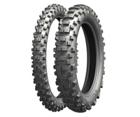 MICHELIN KOMPLET OPON (CAI214111/24) 90/100-21 ENDURO MEDIUM FIM 57R TT PRZÓD DOT 2024 + (CAI536997/24) 140/80-18 ENDURO MEDIUM FIM 70R TT TYŁ DOT 2024 + BANDANA Z LOGOTYPEM