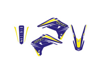 BLACKBIRD KOMPLET NAKLEJEK (OKLEIN) SHERCO SE/SEF 125 '17-'23, DREAM 4 KOLOR NIEBIESKI/ ŻÓŁTY/ BIAŁY (ZASTĘPUJE E2E01L)