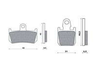 BRENTA KLOCKI HAMULCOWE KH442/4 SPIEK METALICZNY (ZŁOTE) YAMAHA (FT 4118)