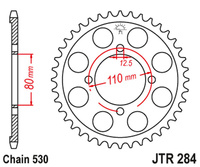 JT ZĘBATKA TYLNA 284 43 HONDA CB 650 Z,A,B,C '79-'82 (28443JT) (ŁAŃC. 530)