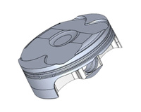 WOSSNER 2025/01 TŁOK (4T) KTM SX-F / EXC-F / XC-F 350 '23-'25, GAS GAS MC / EX / ES 350 F '24-'25, HUSQVARNA FC / FX / FE 350 '23-'25 (STD. + 0,01MM = 87,96MM) (15.5:1 CR)