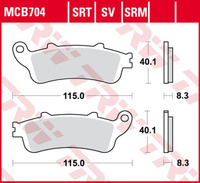 TRW ZF KLOCKI HAMULCOWE KH281 SINTER HONDA NSS 250 JAZZ '01-'04, FJS 400 SILVERWING '06-'08, FJS 600 SILVERWING '01-'10 PRZÓD