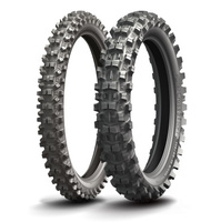 MICHELIN KOMPLET OPON (CAI087554/22) 70/100-17 STARCROSS 5 SOFT 40M TT M/C PRZÓD DOT 2022 + (CAI120309/22) 90/100-14 STARCROSS 5 SOFT 49M TT M/C TYŁ DOT 2022 + MICHELIN PARASOL