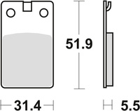 TRW ZF KLOCKI HAMULCOWE KH99 ORGANIC DERBI SENDA 50 99-02, PRZÓD/TYŁ (WYPRZEDAŻ)