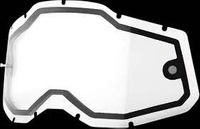 100 PROCENT RC2/AC2/ST2 REPLACEMENT LENS - CLEAR, SZYBA/SZYBKA PODWÓJNA DO GOGLI RACECRAFT 2/ ACCURI 2/ STRATA 2 KOLOR PRZEŹROCZYSTY STARY KOD : 51008-501-01