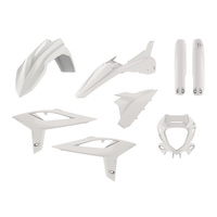 POLISPORT KOMPLET PLASTIKÓW (FULL KIT) BETA RR 2T/4T '20-'22 W ZESTAWIE OSŁONA LAMPY (8667300001) I OSŁONY AMORTYZATORÓW (8425700001) KOLOR BIAŁY OEM
