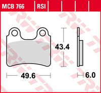 TRW ZF KLOCKI HAMULCOWE KH303 ORGANIC GAS GAS TXT 125/200/250/280/300 '04-'11, SHERCO TRIALS 125/250/290/320 '06-, HONDA COTA 300RR '16-, PRZÓD, AJP PR3 125/200 '08-'12, TYŁ