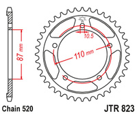 JT ZĘBATKA TYLNA 795 49 SUZUKI GSF 250 BANDIT '91-95, GSX 250 '90-94 (79549JT) (ŁAŃC. 520) NA ZAMÓWIENIE