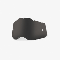 100 PROCENT RC2/AC2/ST2 REPLACEMENT LENS - DARK SMOKE, SZYBA/SZYBKA DO GOGLI POJEDYŃCZA RACECRAFT 2/ ACCURI 2/ STRATA 2 KOLOR CIEMNY PRZYCIEMNIANY STARY KOD: 51008-103-01
