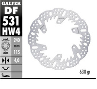 GALFER TARCZA HAMULCOWA TYŁ YAMAHA YZ 125 '22-'24; YZ 250 '22-'24; YZ 250F '21-'24; YZ 450F '20-'24; WR 250F '17-'24; WR 450F '20-'24 (240X115X4MM) SHARK ENDURO MX