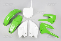 UFO KOMPLET PLASTIKÓW KAWASAKI KX 85 '01-'13 RESTYLING KOLOR OEM (ZIELONY/BIAŁY) (KA207KE999)