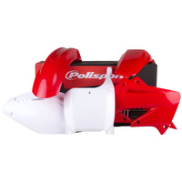 POLISPORT WYPRZEDAŻ KOMPLET PLASTIKÓW HONDA CR 125 '02-'03; CR 250 '02-'03 KOLOR OEM CZERWONO BIAŁY