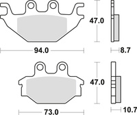TRW ZF KLOCKI HAMULCOWE KH377 SINTER OFFROAD CAN-AM DS 250 08-15, KAWASAKI KVF 300 13-, PRZÓD/TYŁ
