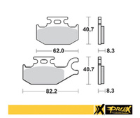 PROX KLOCKI HAMULCOWE SUZUKI LT-A/F 400F '08-'15, LT-A 450X '07-'10, LT-A 700X '05-'07, LT-A 750X '08-'15 LEWY PRZÓD