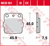 TRW ZF KLOCKI HAMULCOWE KH084 ORGANIC ECO HONDA CRF 150R '07-, PRZÓD TRX 400 '99-'09, PRZÓD/TYŁ KX 80/85 '88-, KX 100 '89-'09, SUZUKI RM 65 '03-'05, DR 800 BIG '88-'90, YAMAHA YZ 80/85 '93-, YFZ 450/R '04-, TYŁ
