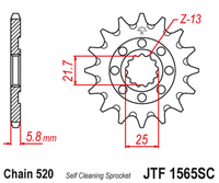 JT ZĘBATKA PRZEDNIA 2141 13 KAWASAKI KXF 450 '06-20' KLX 450 '08-20' SAMOCZYSZCZĄCA (214113JT) (ŁAŃC. 520)