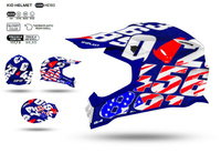 UFO KASK CROSS DZIECIĘCY / JUNIOR / KID KOLOR NIEBIESKI/POMARAŃCZOWY FLUO/BIAŁY ROZMIAR M ( ECE 22R06 ) - KOLEKCJA 2024