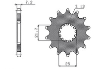 SUNSTAR ZĘBATKA PRZEDNIA 564 17 SUZUKI GSXR 750/1000, DL 1000 (JTF520.17) (ŁAŃC. 525) (56417JT)
