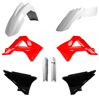 POLISPORT KOMPLET PLASTIKÓW (FULL KIT) GAS GAS EC/EC-E 125 '11; EC/EC-E 200 '11; EC/EC-E 250 '11; EC-EC-E 300 '11 EC/EC-F '11 W ZESTAWIE OSŁONY AMORTYZATORÓW (8398500006) KOLOR BIAŁO CZARNO CZERWONY