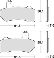 TRW ZF KLOCKI HAMULCOWE KH409 SINTER STREET HARLEY-DAVIDSON 1130 / 1250 / 1584 / 1690 / 1750 / 1800 / 1870 / 1923 06-21,TYŁ