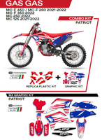 UFO KOMPLET PLASTIKÓW GGKIT702062 PLUS KOMPLET NAKLEJEK (OKLEIN) GAS GAS MC 125 '21-'22; MC 250 '22; MCF 250/350/450 '21-'22 W ZESTAWIE PRZEDNIA TABLICA (GG07130) ORAZ OSŁONY AMORTYZATORÓW (GG07131) PATRIOT KOLOR CZERWONY - WYPRZEDAŻ